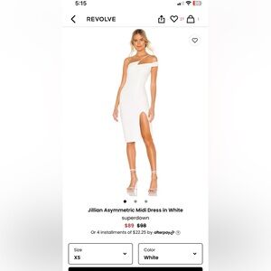 Superdown revolve one shoulder dress